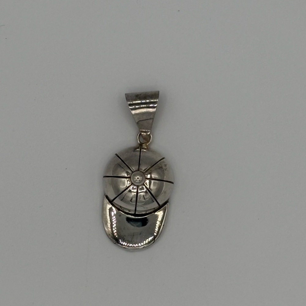 Silver Baseball Cap Pendant